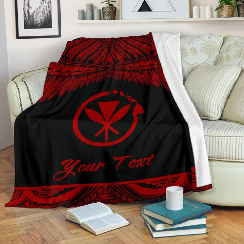 Hawaii Polynesian Custom Personalised Blanket - Hawaii Pride Red Version 1