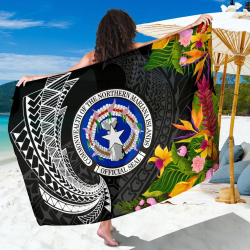 Northern Mariana Islands Sarong - Seal Spiral Polynesian Patterns 1