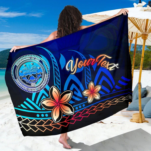 Federated States of Micronesia Custom Personalised Sarong - Vintage Tribal Moutain 1