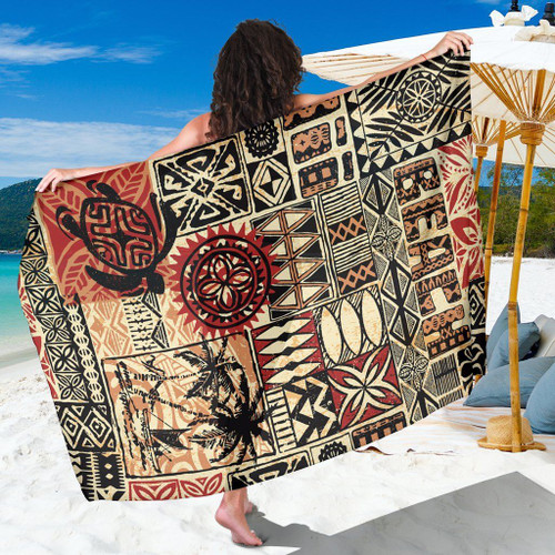 Hawaii Sarong - Hawaiian Style Tribal Fabric Patchwork 1