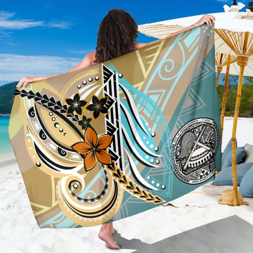 American Samoa Sarong - Flower Ribons 1