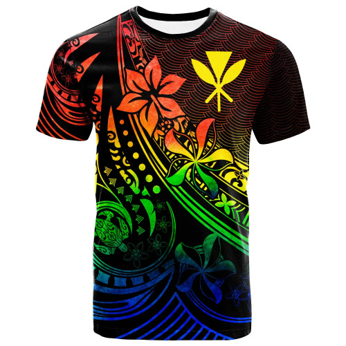 Hawaii T-Shirt - The Flow Of The Ocean Rainbow Color 1