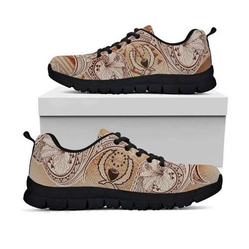 Pohnpei Sneakers - Hibiscus Flowers Vintage Style 1