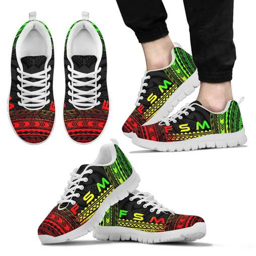 Federated States Of Micronesia Sneakers - FSM Polynesian Chief Tattoo Reggae Version 1