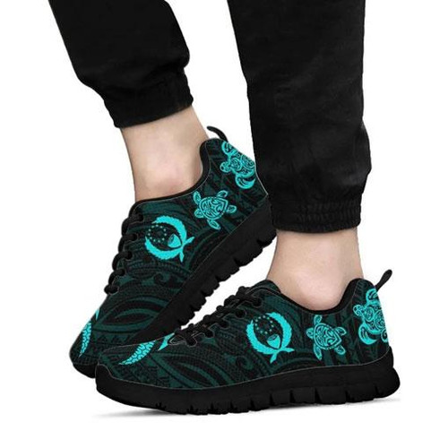 Pohnpei Micronesian Sneakers - Turquoise Tentacle Turtle 1