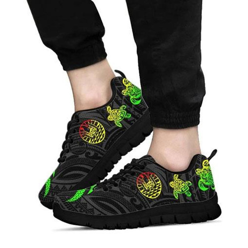 Tahiti Polynesian Sneakers - Reggae Tentacle Turtle 1