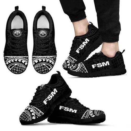 Federated States of Micronesia Sneakers - FSM Seal Micronesian Black Style 1