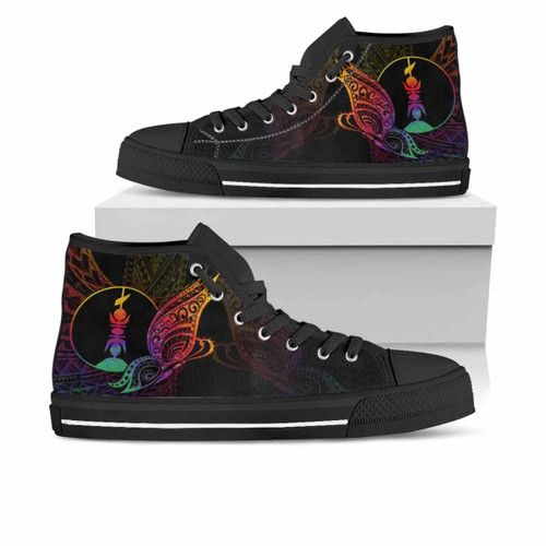 New Caledonia High Top Shoes - Butterfly Polynesian Style 1