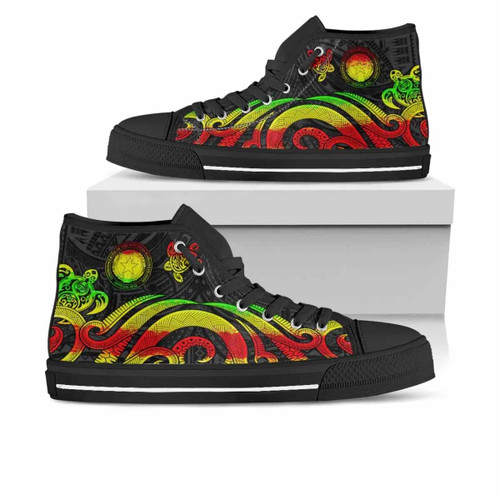 Northern Mariana Islands High Top Shoes - Reggae Tentacle Turtle 1