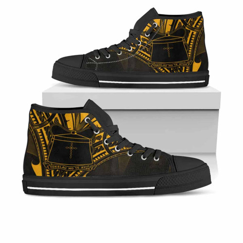 Tokelau High Top Shoes - Cross Style Gold Color 1