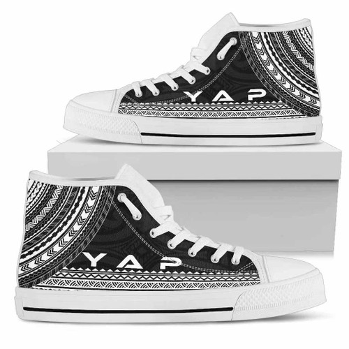 Yap High Top Shoes - Polynesian Black Chief Version 1