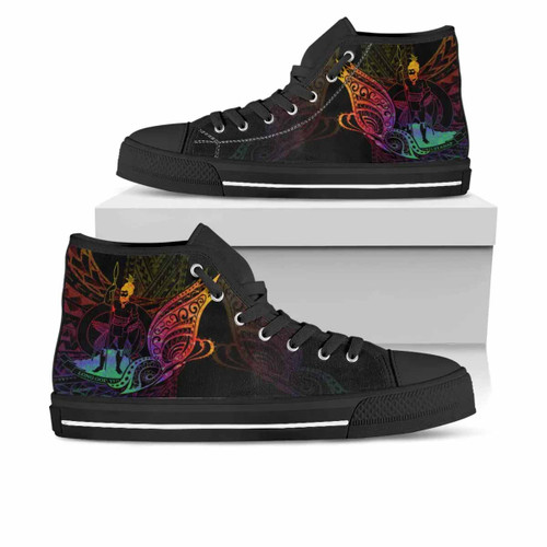 Vanuatu High Top Shoes - Butterfly Polynesian Style 1