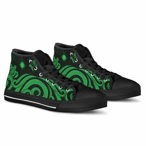 Marshall Islands High Top Shoes - Green Tentacle Turtle 1