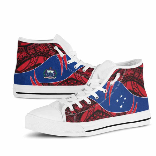 Samoa High Top Shoes - Symmetrical Lines 1