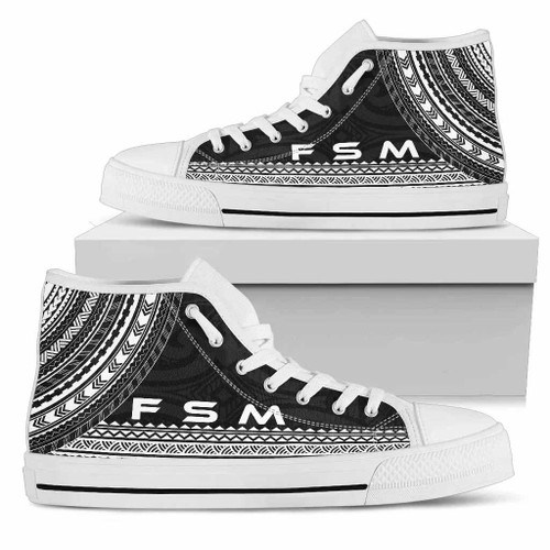 Federated States Of Micronesia High Top Shoes - Polynesian Black Chief Version 1