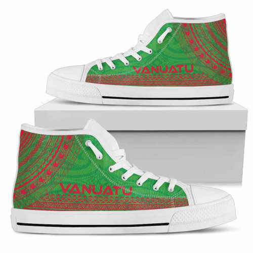 Vanuatu High Top Shoes - Polynesian Flag Chief Version 1
