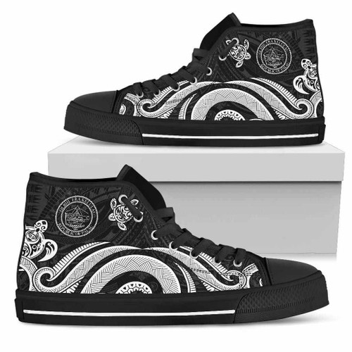 Palau High Top Canvas Shoes - White Tentacle Turtle 1