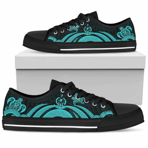 Vanuatu Low Top Canvas Shoes - Turquosie Tentacle Turtle 1
