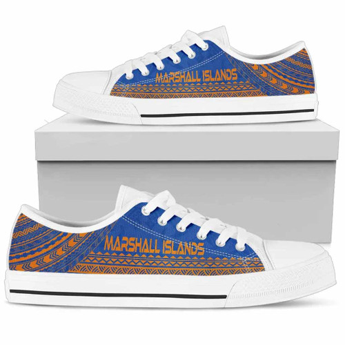 Marshall Islands Low Top Shoes - Polynesian Flag Chief Version 1