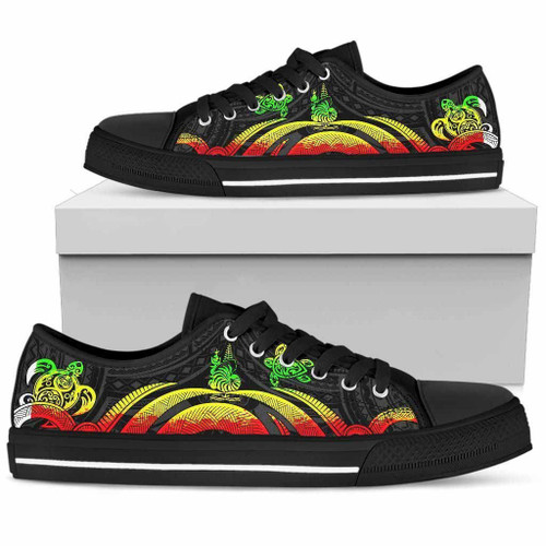 New Caledonia Low Top Canvas Shoes - Reggae Tentacle Turtle 1