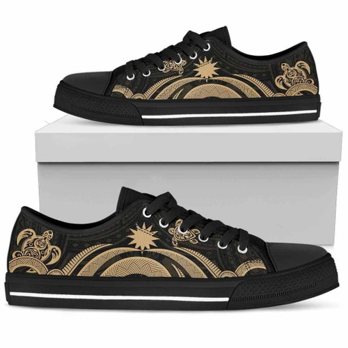 Nauru Low Top Cavas Shoes - Gold Tentacle Turtle 1