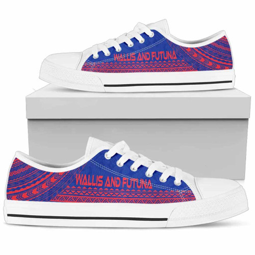 Wallis And Futuna Low Top Shoes - Polynesian Flag Chief Version 1