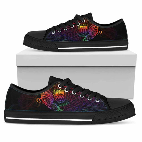 Tuvalu Low Top Shoes - Butterfly Polynesian Style 1
