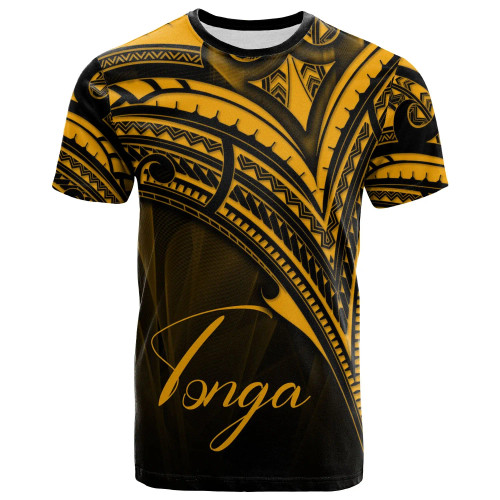 Tonga T-Shirt - Gold Color Cross Style 1