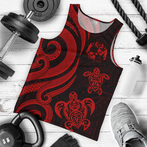 Tonga Men Tank Top - Red Tentacle Turtle 1