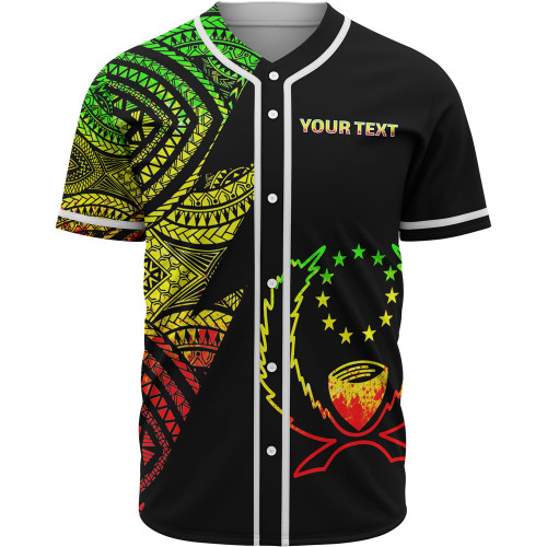 Pohnpei Custom Personalized Baseball Shirt - Flash Style Reggae