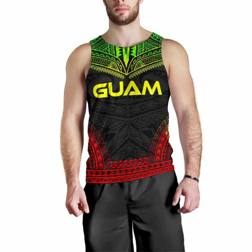 Guam Men Tank Top - Polynesian Chief Reggae Version 1
