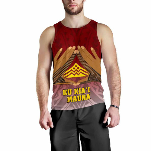 Hawaii Mauna Kea Men Tank Top - Hand Sign Symbol 1