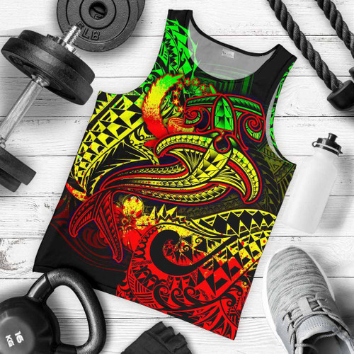 Pohnpei Men Tank Top - Reggae Shark Polynesian Tattoo 1