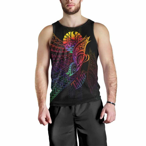 Tahiti Men Tank Top - Butterfly Polynesian Style 1