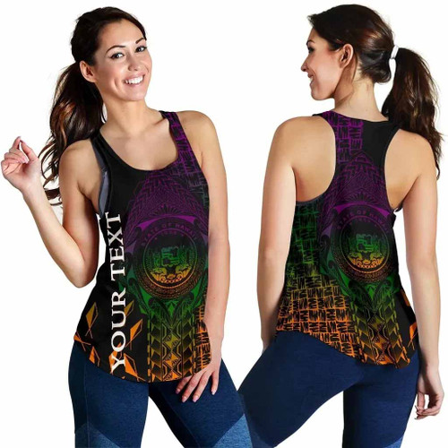 Hawaii Custom Personalised Women Racerback Tank - Hawaii Seal Rocket Style 1