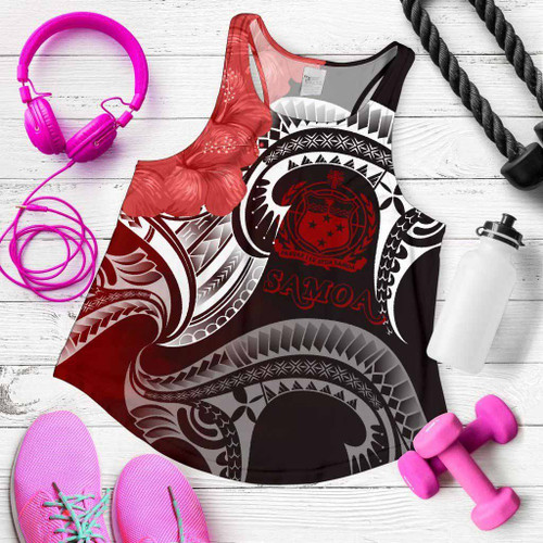 Samoa Women Racerback Tank - Samoa Seal Wave Style (Red) 1