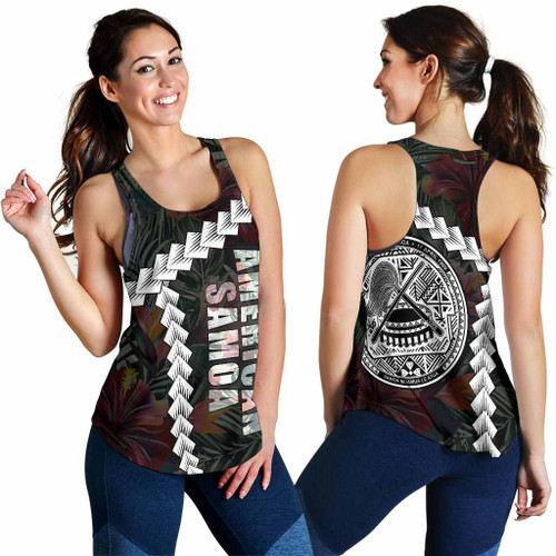 American Samoa Women Racerback Tank - Chain Polynesian 1
