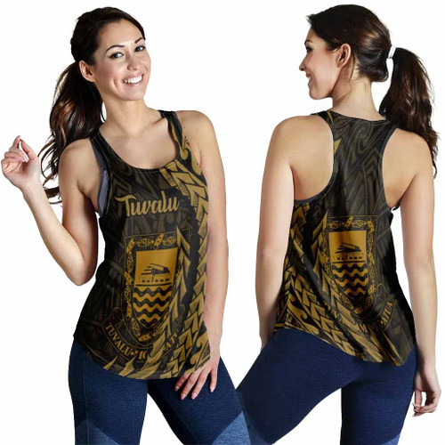 Tuvalu Women Racerback Tank - Wings Style 1