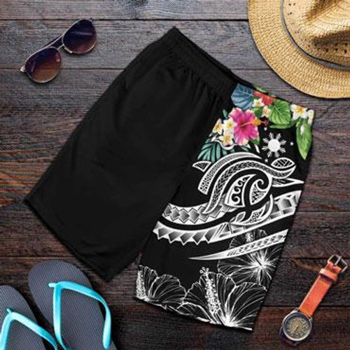 The Philippines Men Shorts - Summer Plumeria (Black) 1