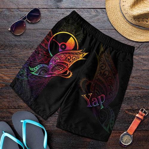 Yap State Men Shorts - Butterfly Polynesian Style 1