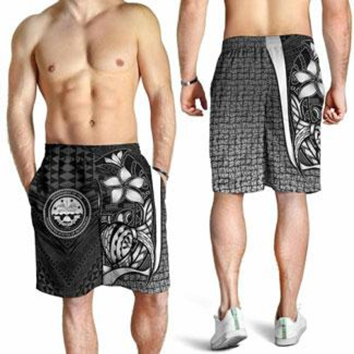 Federated States of Micronesia Men Shorts White - Turtle With Hook 1