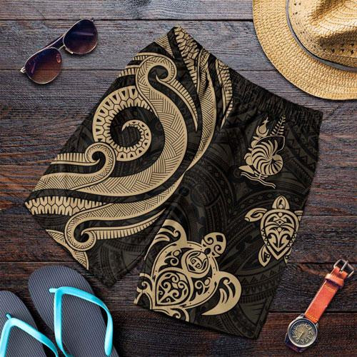 New Caledonia Men Short - Gold Tentacle Turtle 1