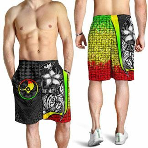 Yap Micronesian Men Shorts Reggae - Turtle With Hook 1