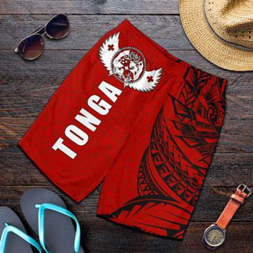 Tonga Polynesian Men Shorts - Tonga Wings 1