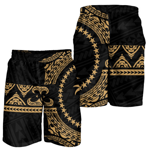 Chuuk Polynesian All Over Print Men Short - Gold Version