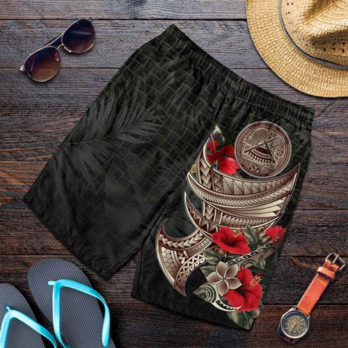 American Samoa Men Shorts - Polynesian Tribal Vintage Style 1