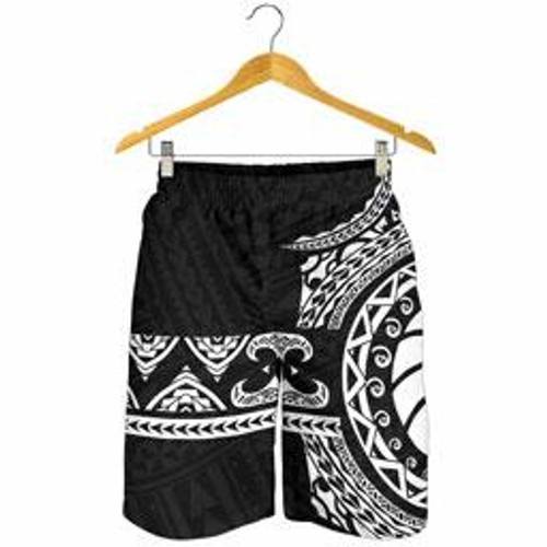 Polynesian All Over Print Men Short - Black Version 1