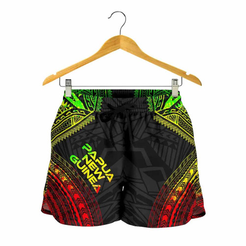 Papua New Guinea Women Shorts - Polynesian Chief Reggae Version 1