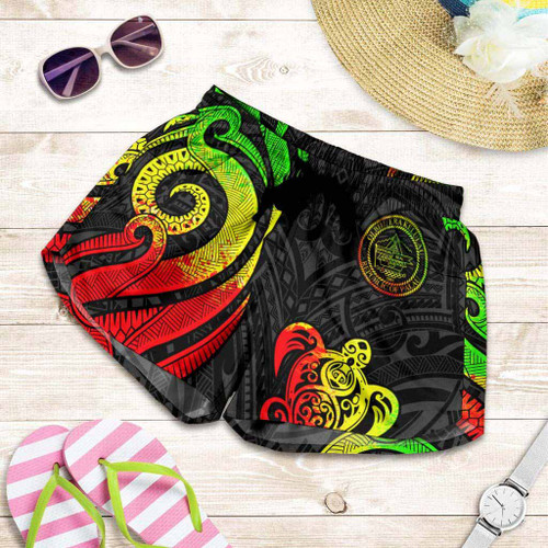 Palau Women Shorts - Reggae Tentacle Turtle 1