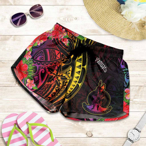 Vanuatu Women Shorts - Tropical Hippie Style 1